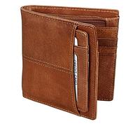 JQQJZLC Leather Wallet Anti-Theft Brush Retro Short European and American Style Oil Wax Wallet Leisure Travel Essentials