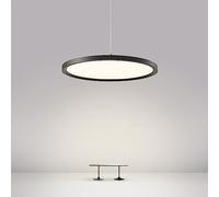 JQQJZLC LED Chandelier Circle LED Pendant Light Aluminium and Silicone Hanging Lamp Simple Indoor Lighting Dimmable 3000-6500K Fixture Illumination Suitable for Kitchen Living Room Bedroom