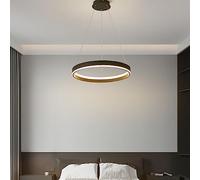 JQQJZLC LED Chandelier Circle LED Pendant Light Aluminium and Silicone Hanging Lamp Simple Indoor Lighting Dimmable 3000-6500K Fixture Illumination Suitable for Kitchen Living Room Bedroom