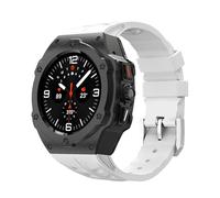 JQQJZLC Luxury Modification Kit for Samsung Galaxy Watch Ultra 47mm Stainless Steel Case Silicone Strap for Ultra 47mm DIY Accessorie Watchbands