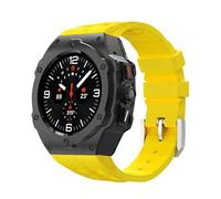 JQQJZLC Luxury Modification Kit for Samsung Galaxy Watch Ultra 47mm Stainless Steel Case Silicone Strap for Ultra 47mm DIY Accessorie Watchbands