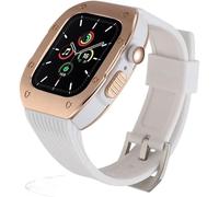 JQQJZLC Luxury Stainless Steel Refit Silicone Watch Strap Rm Mod Kit，For Ultra 8 7 6 SE 5 4，For Iwatch 44mm 45mm 49mm Modification Kit Replacement Cover Watchband