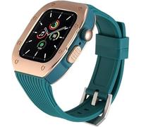 JQQJZLC Luxury Stainless Steel Refit Silicone Watch Strap Rm Mod Kit，For Ultra 8 7 6 SE 5 4，For Iwatch 44mm 45mm 49mm Modification Kit Replacement Cover Watchband