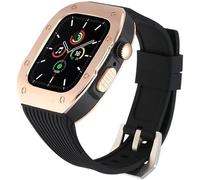 JQQJZLC Luxury Stainless Steel Refit Silicone Watch Strap Rm Mod Kit，For Ultra 8 7 6 SE 5 4，For Iwatch 44mm 45mm 49mm Modification Kit Replacement Cover Watchband