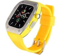 JQQJZLC Luxury Stainless Steel Refit Silicone Watch Strap Rm Mod Kit，For Ultra 8 7 6 SE 5 4，For Iwatch 44mm 45mm 49mm Modification Kit Replacement Cover Watchband