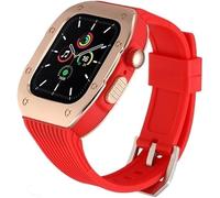 JQQJZLC Luxury Stainless Steel Refit Silicone Watch Strap Rm Mod Kit,For Ultra 8 7 6 SE 5 4,For Iwatch 44mm 45mm 49mm Modification Kit Replacement Cover Watchband