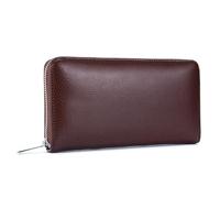JQQJZLC Men Leather Wallet Purse Blocking Cowhide Fashion Long Purse Coin Case Passport Bag Men Credit Card Holder for Male