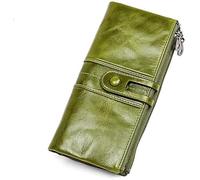 JQQJZLC Men Purses Long Zipper Genuine Leather Male Clutch Bags with Cellphone Holder Card Holder Wallet (Color : A, Size : 20.8 * 10cm)