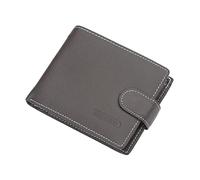 JQQJZLC Men Wallets Cow Leather Short Zipper Hasp Male Purse Coin Pocket Card Holder Vintage Brand Wallet