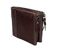 JQQJZLC Men's Wallet Anti-Theft Suede Leather Men's Wallet Casual Zipper US Dollar Clip Travel Essential for Gift