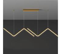 JQQJZLC Minimalist Suspension Lighting LED Luminaire Dimmable Chandelier Pendant Light 26W Home Decor Aluminium LED Suspension Lighting with Undulating Top and Bottom Shape Hanging Lamp
