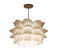 JQQJZLC Modern Chandelier, White Acrylic Lamp E27 Lotus Chandelier Grilled for Living Room Kitchen Bar Ceiling Lamp (Diameter 38cm) Good Made in China Produced in China