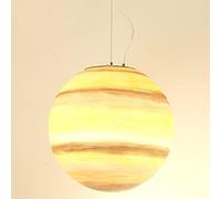 JQQJZLC Modern Globe Pendant Light Creative Planet Ceiling Chandelier 1-Light Fixture for Living Room Dining Room Bar Hotel Decoration Children's Room Moon Lamp Adjustable E27 Lighting Fix