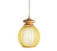 JQQJZLC Modern Style Creative Bamboo Lantern Chandelier,Hand-Woven Bamboo Rattan Pendant Light,E27 1 Light Japanese Wicker Lampshade Hanging Lamp,for Restaurant Hallway Ceiling Lamp Made in China