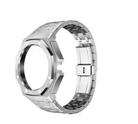 JQQJZLC Modification Strap Kit for GT Cyber Watch Case WatchBand Stainless Steel Bezel Wristband Replacement Silicome Bracelet