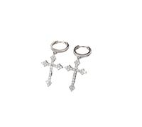 JQQJZLC Multi-Style Earrings : Triple Hoop, Illusion, Claw, Cuff, Double Piercing, Cross, Dangle, Large Gold Hoop, Filigree Designs | 14K Gold Plated, Cubic Zirconia for Everyday, Parties, Weddings