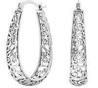 JQQJZLC Multi-Style Earrings : Triple Hoop, Illusion, Claw, Cuff, Double Piercing, Cross, Dangle, Large Gold Hoop, Filigree Designs | 14K Gold Plated, Cubic Zirconia for Everyday, Parties, Weddings