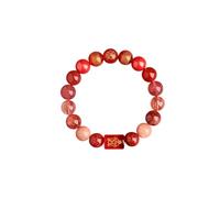 JQQJZLC Natural Stones Beaded Fengshui Bracelets, Energy Crystal Five Wealth Gods Protection Bracelets Attract Lucky Wealthy, White Crystal Stretch Bracelet for Men Women Relieve Stress