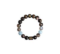JQQJZLC Natural Stones Beaded Fengshui Bracelets, Energy Crystal Five Wealth Gods Protection Bracelets Attract Lucky Wealthy, White Crystal Stretch Bracelet for Men Women Relieve Stress
