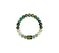 JQQJZLC Natural Stones Beaded Fengshui Bracelets, Energy Crystal Five Wealth Gods Protection Bracelets Attract Lucky Wealthy, White Crystal Stretch Bracelet for Men Women Relieve Stress