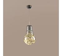 JQQJZLC Nordic Creativity E27 Ceiling Chandelier Light Bulb Pendant Light Transparent Glass Hanging Lamp Adjustable Droplight Suitable for Kitchen Island, Bedroom, Clothing Store, Entrance