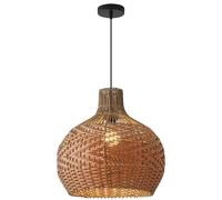 JQQJZLC Nordic Pendant Lamp Creative Cafe Decoration Hanging Lights Handmade Rattan Lampshade Hand-Woven Chandelier Japanese Restaurant Ceiling Lighting Fixture for Living Room Dining Table Bar