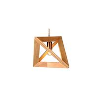 JQQJZLC Nordic Restaurant Wooden Art Creative Geometric Decorative Chandelier Coffee Shop Retro Internet Cafe Wooden Frame Front Desk Corridor Wooden Triangular Quadrilateral Chandelier Made in China