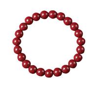 JQQJZLC Panzhu bracelet, Buddhist Rosary,Rosary Beads,Natural Cinnabar Bracelet Feng Shui Bracelet Crystal Cinnabar Lucky Beaded Bracelet Birth Year Talisman for Women Wealth Good Luck Prosperity
