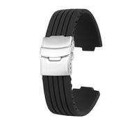 JQQJZLC Raised Rubber Watch Strap For EFB-680 ECB-10YD ECB-10 Series Modified Silicone Wristband GST-B200/400 Men's Bracelet 14/16(Green sk,24-14mm)