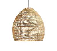 JQQJZLC Rattan Lamp Pendant Light Rural Pastoral Lantern Creative Rattan Art Chandelier Vintage Bedroom Dining Room Hanging Lamp Japanese Tea Room Home Decor Cafe Restaurant Lighting Fixture