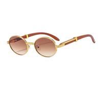JQQJZLC Retro Grain Sunglasses Men's Oval Women's Fashion Uv Protection Sunglasses