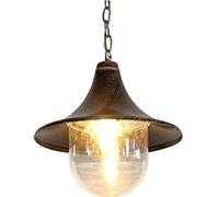 JQQJZLC Retro Victoria Antique Aluminum Metal External Ceiling Lamp European Waterproof Glass Lantern Outdoor Barn Horn Pendant Hanging Light Droplight E27 Balcony Pavilion Villa Patio Chandelier