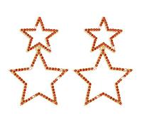 JQQJZLC Rhinestone Big Star Dangle Earrings for Women Girls Hypoallergenic Crystal Long Tassel Stars Charms Drop Dangling Stud Fashion Lightweight Festival Christmas Birthday Party Jewelry Dainty