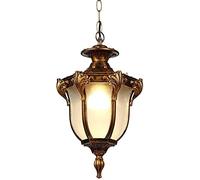 JQQJZLC Rustic Victorian E27 Exterior Waterproof Ceiling Pendant Light American Outdoor Waterproof Chandelier European Garden Corridor Grape Frame Pavilion Hanging Light Adjustable Suspension Lighting