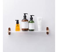 JQQJZLC Shower Caddy Gold Bathroom, Free Perforated Wall Hanging Acrylic Shower Caddy Storage Shampoo Basket, Vanity Cosmetic Hand Soap Storage Rack Bathroom Shelf Storage (Color : A50cm)