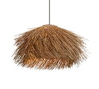 JQQJZLC Silent Wind Pendant Lamp Chinese Retro Pendant Lights Fixture Weaving Suspension Chandelier Art Ceiling Illumination Rattan Drop Light Hand-Woven Lantern