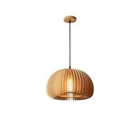 JQQJZLC Simple Japanese Retro Basswood Pumpkin Chandelier Bedroom Bed Lamp Creative Dining Room Balcony Study Art Lamp Decorative Chandelier Made in China Produced in China