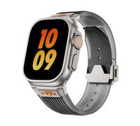 JQQJZLC Soft Silicone Strap For Ultra 2 1 49mm S10 46mm Series10 9 8 7 41 45mm Silicone Band For IWatch 6 5 4 Se 42mm 44mm Mens Bracelet Watchbands