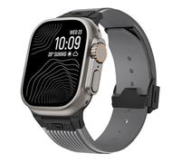 JQQJZLC Soft Silicone Strap For Ultra 2 1 49mm S10 46mm Series10 9 8 7 41 45mm Silicone Band For IWatch 6 5 4 Se 42mm 44mm Mens Bracelet Watchbands