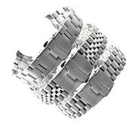 JQQJZLC Solid 316L Stainless Steel Watchband 18 19 20 21 22 23 24 26 28 30mm Curved End Watch Band Strap Replacement Wristbands Bracelet