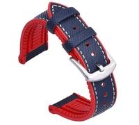 JQQJZLC Sports Fluoro Rubber Leather Watch Strap Bracelet Watchbands Waterproof Replacement Band