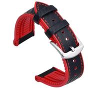 JQQJZLC Sports Fluoro Rubber Leather Watch Strap Bracelet Watchbands Waterproof Replacement Band