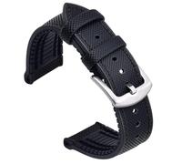 JQQJZLC Sports Fluoro Rubber Leather Watch Strap Bracelet Watchbands Waterproof Replacement Band