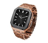 JQQJZLC Stainless Steel Metal Watch Case And Band Bezel Modification Kit Set，For Band Series 9 8 7 45mm 6 5 4 SE 44mm Series Upgrade Refit Watch Strap