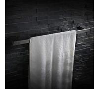JQQJZLC Stainless Steel Towel Rack Towel Racks for Bathroom,Single Rod/Frosted Black