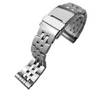JQQJZLC Stainless Steel Watchband 20mm 22mm 24mm Solid Strap Suitable，For Breitling Superocean Heritage Glossy Silver Bracelets