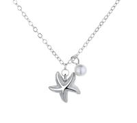 JQQJZLC starfish round pearl charm pendant choker necklace for girl women wedding jewelry