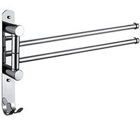 JQQJZLC Swing Out Towel Bar with Hooks, Wall Drying Rack Stainless Steel 2/3/4/5-Bar, Swivel Towel Rack Swivel for Pool Bathroom,/3