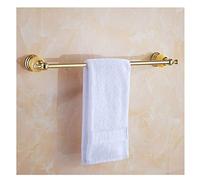 JQQJZLC Towel Holder European Style Gold Towel Bar Brass Jade Bathroom Towel Rail Bathroom Accessories Wall Mounted Towel Rack Towel Holder Towel Rack/B-Double Bar