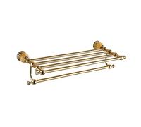 JQQJZLC Towel Holder European Style Gold Towel Bar Brass Jade Bathroom Towel Rail Bathroom Accessories Wall Mounted Towel Rack Towel Holder Towel Rack/B-Double Bar